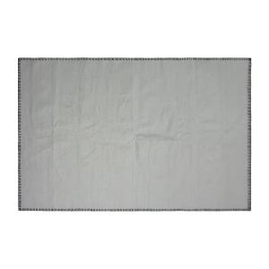 Alfombra rectangular de algodón beige 140x200
