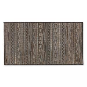 Alfombra rectangular de polipropileno de 80x150 cm en negro