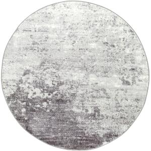 Alfombra redonda abstracta moderna gris/blanco ø 160