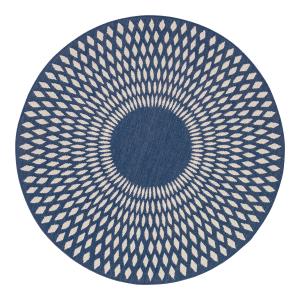 Alfombra redonda de estilo escandinavo azul 200x200, oeko-t…