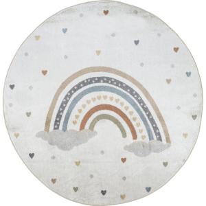 Alfombra Redonda para Niños Lavable Multicolor/Naranja Ø 16…