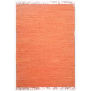 Alfombra reversible de algodón tejida a mano - naranja - 90…