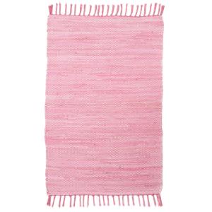 Alfombra reversible de algodón tejida a mano - rosa - 40x60…