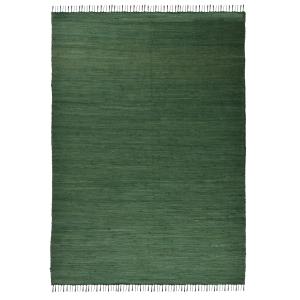 Alfombra reversible de algodón tejida a mano - verde - 40x6…