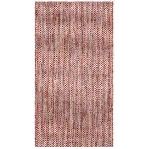 Alfombra rojo/beige 79 x 152 cm