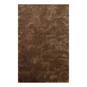 Alfombra shag suave y afelpada, marrón topo  110x170
