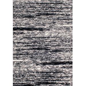 Alfombra shaggy abstracta estilo moderno negro - 120x160 cm