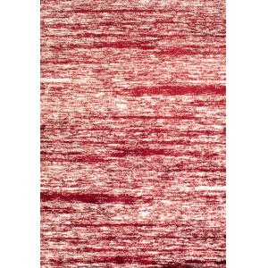 Alfombra shaggy abstracta estilo moderno rojo - 120x160 cm