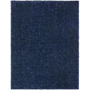 Alfombra shaggy moderna azul oscuro 200x275