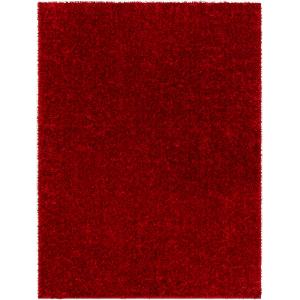 Alfombra shaggy moderna rojo 200x275