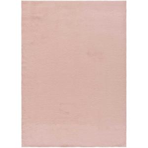 Alfombra suave lavable lisa rosa, 60X110 cm