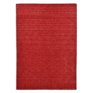 Alfombra tejida a mano en lana virgen - rojo - 70x140 cm
