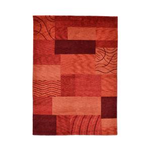 Alfombra tufted a mano de lana virgen - rojo 140x200 cm