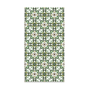 Alfombra vinílica azulejo hidráulico tipo oriental verde 10…