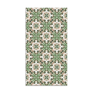 Alfombra vinílica azulejo oriental verde 160x230 cm
