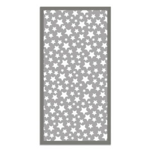 Alfombra vinílica estrellas gris 80 x 300 cm