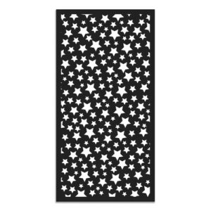 Alfombra vinílica estrellas negro 120 x 160 cm