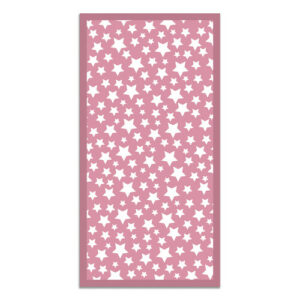 Alfombra vinílica estrellas rosa 60 x 110 cm