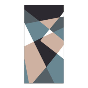 Alfombra vinílica geometría abstracta azul 160x230 cm