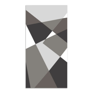 Alfombra vinílica geometría abstracta gris 100x140 cm