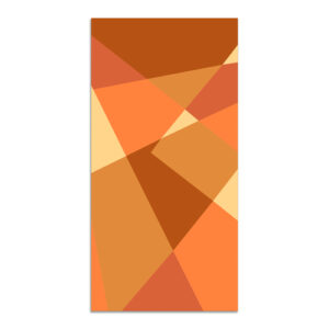 Alfombra vinílica geometría abstracta naranja 100x140 cm