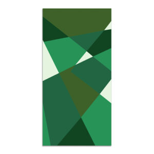 Alfombra vinílica geometría abstracta verde 100x140 cm