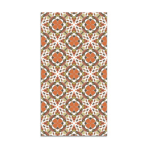 Alfombra vinílica hidráulico oriental mosaico naranja 100x1…