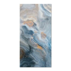 Alfombra vinílica mármol azul y naranja 120x160 cm