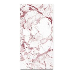 Alfombra vinílica mármol blanco y rosa 300x200 cm