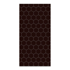 Alfombra vinílica mosaico hexágonos negro 100x140 cm