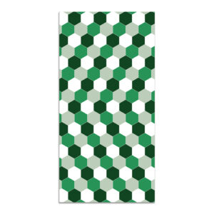 Alfombra vinílica mosaico hexágonos tono verde 100x140 cm