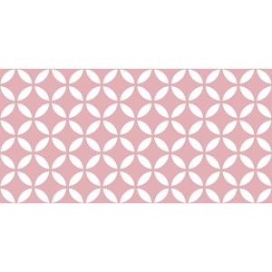 Alfombra vinílica motivos rosa 97x48cm