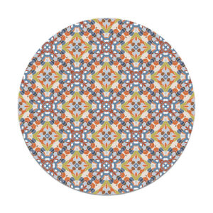 Alfombra vinílica redonda azulejo oriental original 100x100…