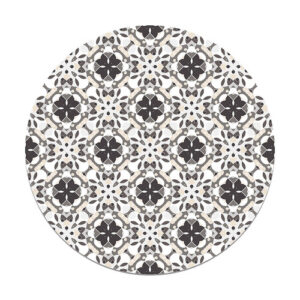 Alfombra vinílica redonda hidráulico oriental mosaico gris…