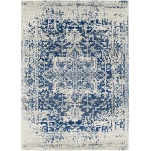 Alfombra vintage oriental azul/blanco 160x220