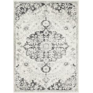 Alfombra vintage oriental gris/negro 160x220