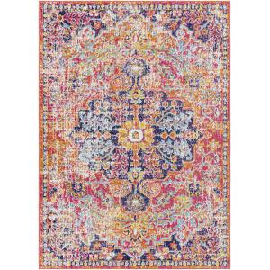 Alfombra vintage oriental naranja/azul 160x220