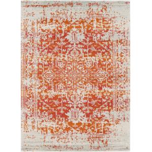 Alfombra vintage oriental naranja/blanco 160x220