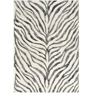 Alfombra zebra bohemia gris oscuro/beige 200x275