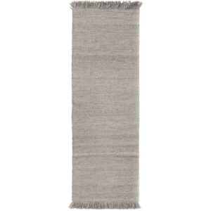 Alfombras de pasillo de lana gris claro 70x200 cm