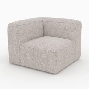 Ángulo intercambiable para sofá modular de tela beige