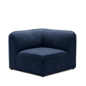 Ángulo reversible para sofá modular de tela - azul marino