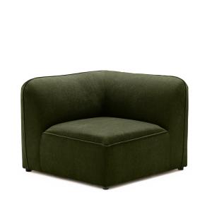 Ángulo reversible para sofá modular de tela - verde