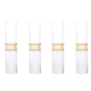 Anillos de servilleta dorados con rhinestones - set de 4