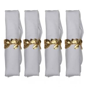 Anillos de servilleta hoja - set de 4