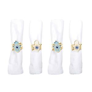 Anillos de servilleta manos fatma - set de 4