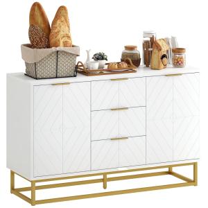 Aparador auxiliar 120x40x76 cm blanco