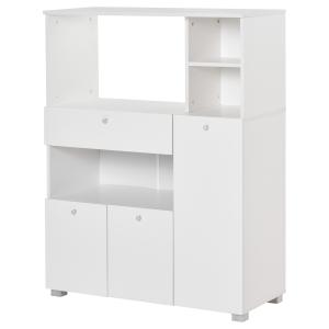 Aparador auxiliar para microondas 90x40x120 cm blanco