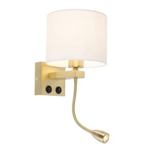 Aplique art deco dorado pantalla blanca