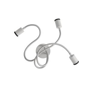 Aplique articulado con 3 focos, blanco 60 cm